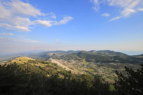 Τοπίο Άποψη Των Βουνών Στην Κορυφή Του Βουνού Στο Lovcen — Φωτογραφία Αρχείου