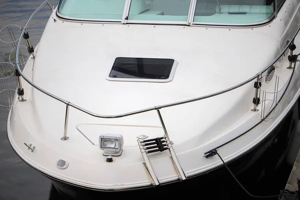 Motor Boat Bow River — Stock Photo, Image