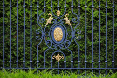 Metal bir çitte lüks desen