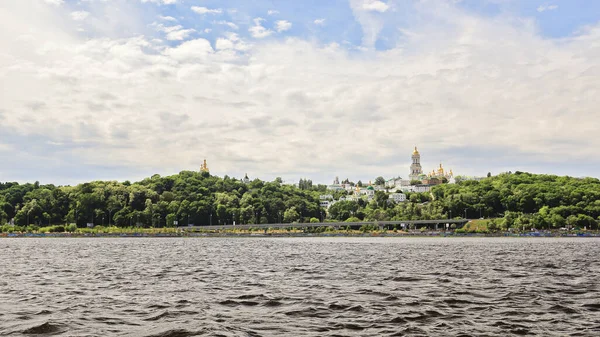 Panorama Kyjeva Výhledem Řeku Dněpru Pechersk Lavra — Stock fotografie