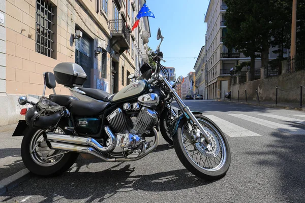 Triest Włochy Lipca 2019 Śmigłowiec Motocyklowy Yamaha Virago — Zdjęcie stockowe