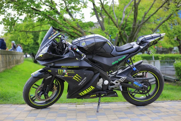 Cracóvia Polônia Maio 2019 Motocicleta Esportiva Yamaha — Fotografia de Stock