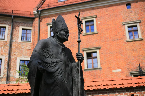 Krakow Poland May 2019 Monument Pope John Paul Krakow — стоковое фото