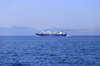 Yunanistan - 06 Temmuz 2018: İki Yollu Feribot Yolcu Gemisi Apollon Hellas