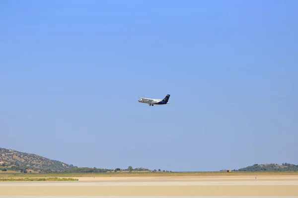 Афіни Греція Джулі 2018 Пасажирський Пропелер Olympic Airlines Atr Oax Стокове Фото