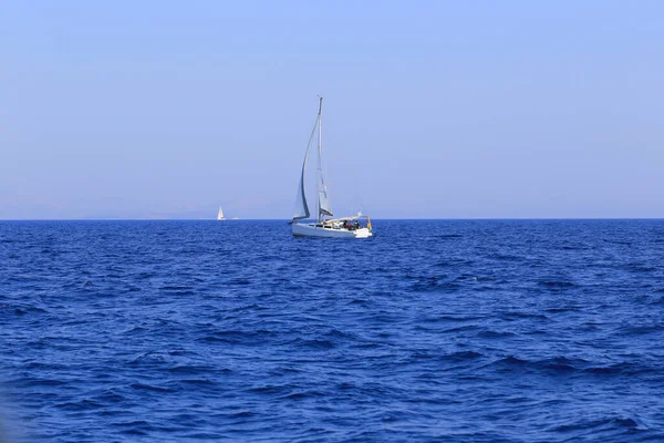 Sailing Yacht Sea Greece — стокове фото