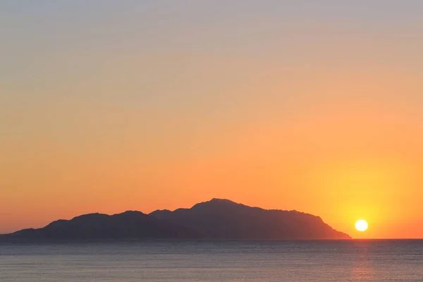 Sunrise Sea Tiran Island View Sharm Sheikh Egypt — Stock Photo, Image