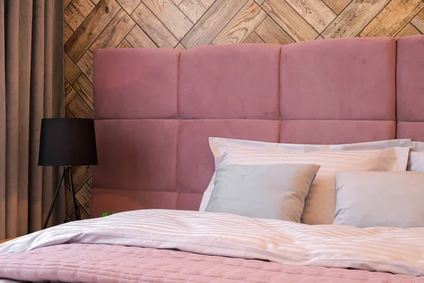Pillow Bed Modern Interior Design — Zdjęcie stockowe