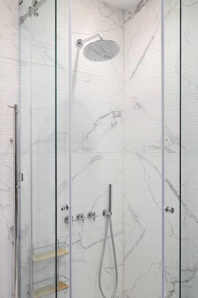 Chrome Shower Shower Room Interior — Stock fotografie