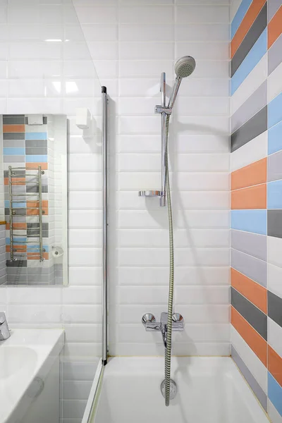 Chrome Shower Shower Room Interior — Stock Fotó