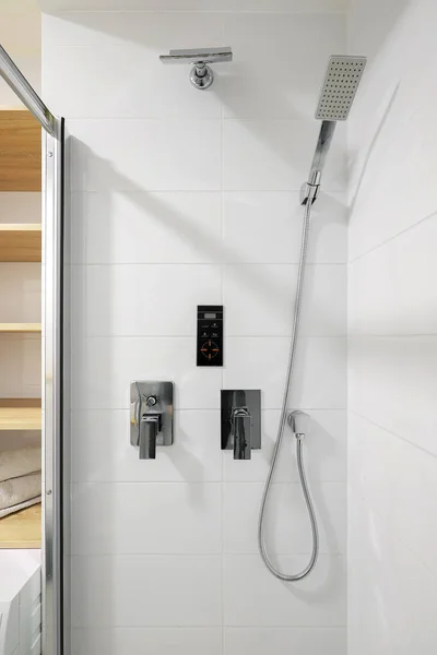 Chrome Shower Shower Room Interior — Foto de Stock
