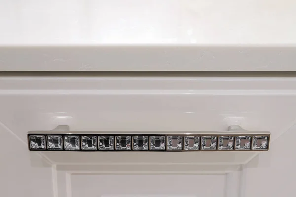 Kitchen Door Handle Diamonds Close — Stock Photo, Image