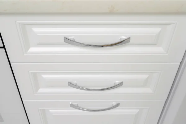 Kitchen Furniture Door Handle Close — Stock Photo, Image