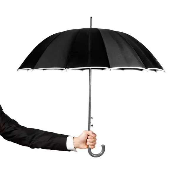 Hand with umbrella — Stock Photo, Image