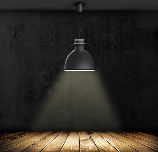 Light on wooden floor in empty room — Stock Photo, Image