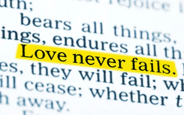 Love never fails — Stock Photo, Image