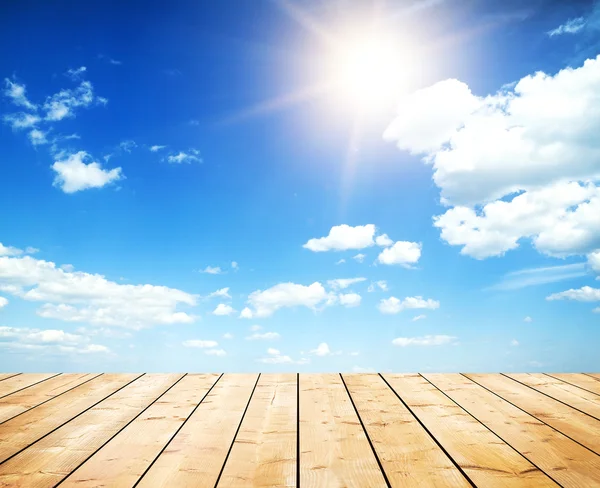 Boards and sky — Stock Photo, Image