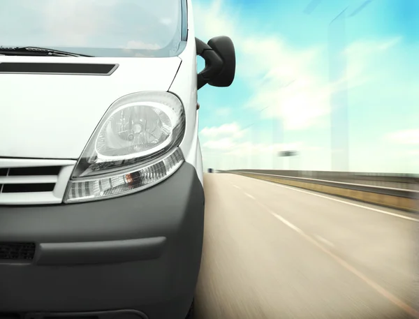 Riding minivan on the road — Stock Photo, Image