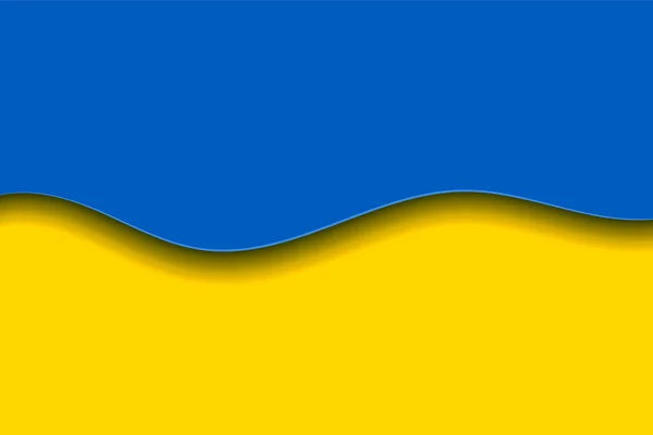 Tła Ukrainy Flagi Kolory Papier Cięcia Fale Projekt Układu Prezentacji — Wektor stockowy