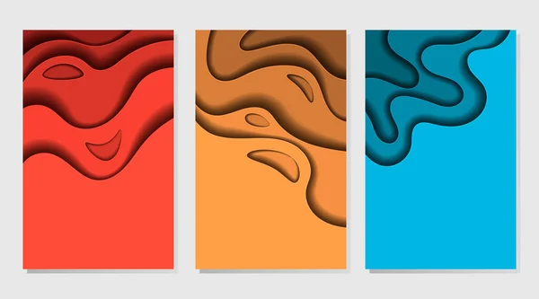 Абстрактні Фони Золотими Паперовими Вирізаними Хвилями Дизайнерське Компонування Бізнес Презентацій — стоковий вектор