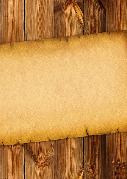 0ld papírové pozadí na dřevěné desce — Stock fotografie