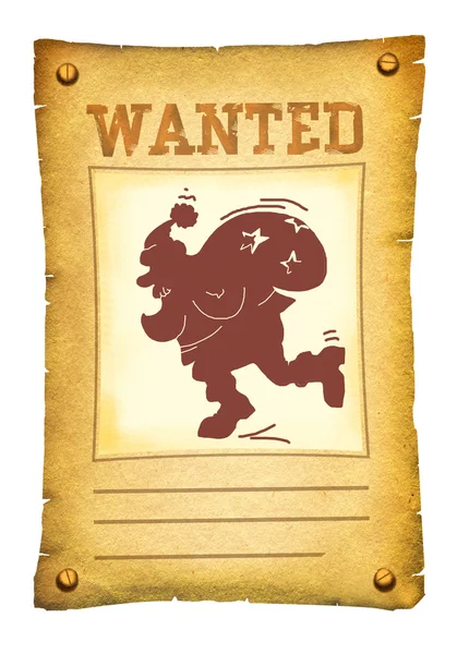 Santa on wanted background — Stock Photo, Image