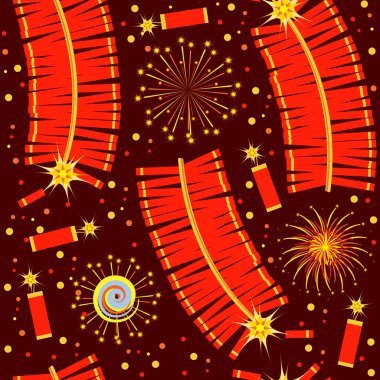 Çince havai fişek sorunsuz pattern.vector gösterim amacıyla backg