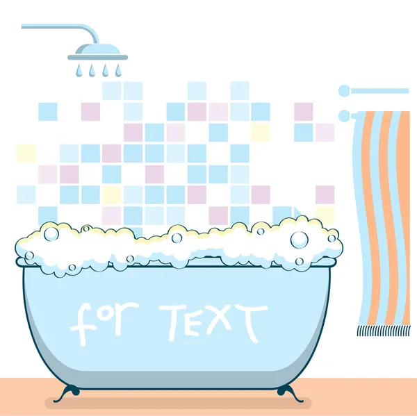 Illustrazione vettoriale degli interni del bagno — Vettoriale Stock