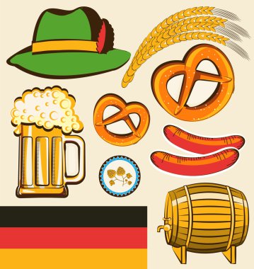 Oktoberfest festival nesneler için izole tasarımı için