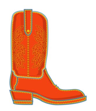 kovboy boot.vector sembolü