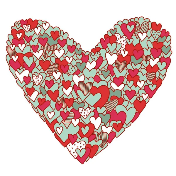Ilustração Símbolo Vetor Coração Rosa Abstrato Conceito Amor Linha Mão —  Vetores de Stock