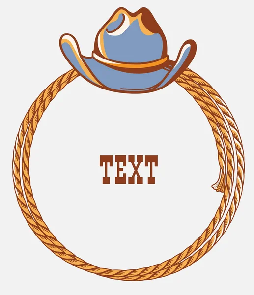 Western Cowboy Paper Background Text Vector Country Illustration Cowboy Hat — ストックベクタ