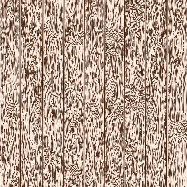 Vector Wood Texture Background Hand Drawn Brown Vintage Wood Texture — Vettoriale Stock