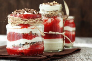 Dessert in jar clipart