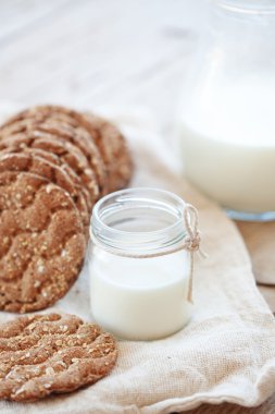 Cereal bread and milk