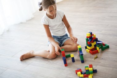 Child playing with blocks
