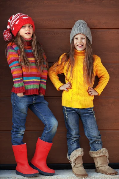 Küçük moda kızları — Stok fotoğraf