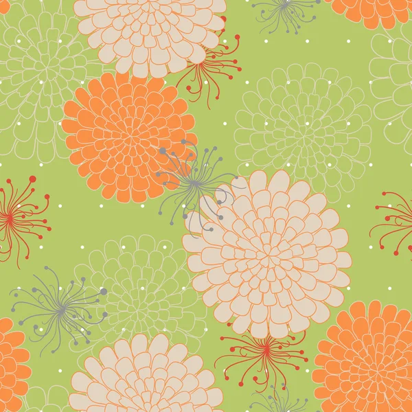 Modèle sans couture avec des fleurs — Image vectorielle