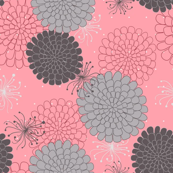 Seamless pattern with flowers — Stock Vector