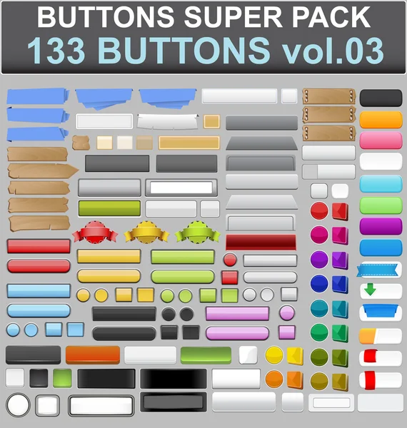 Botones super set — Vector de stock