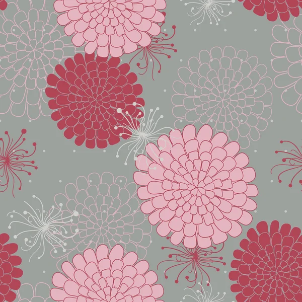 Seamless pattern with flowers — Stock Vector