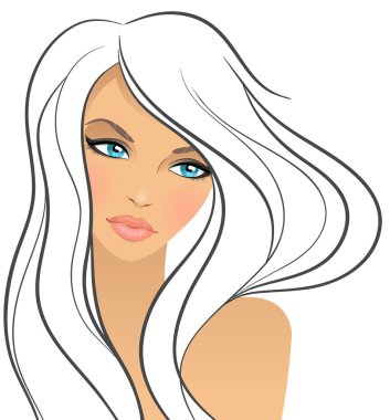 Beyaz arka planda tarzı moda güzel kız