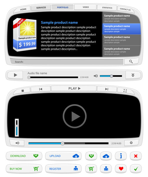 Web design elemets set