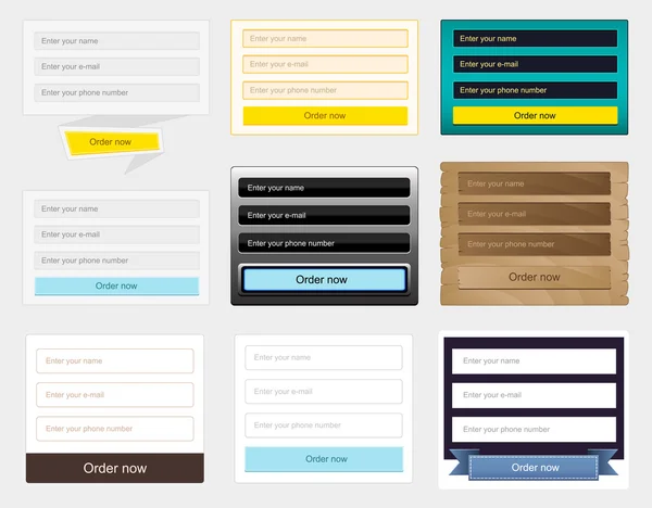 Coleção de formulários Web — Vetor de Stock