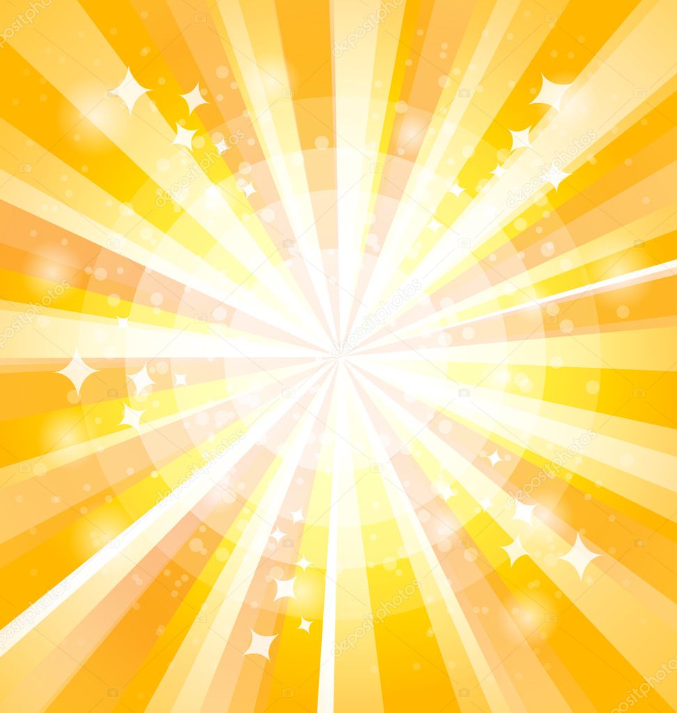 Yellow bright background with rays