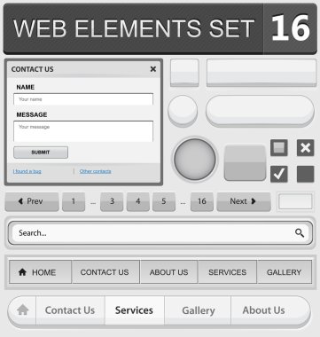 Web tasarım öğeleri kümesi