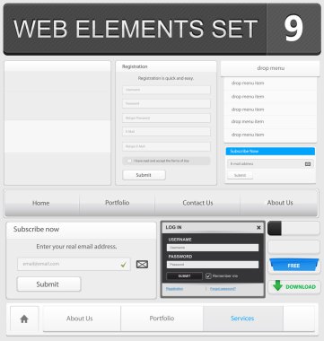Web tasarım öğeleri kümesi