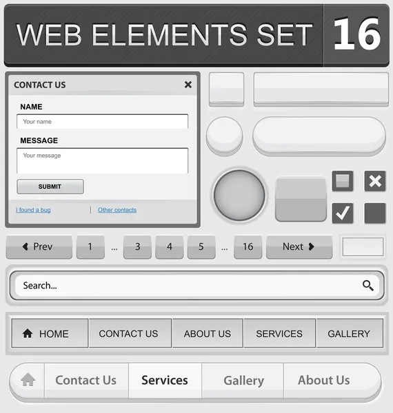 Conjunto de elementos de Web design —  Vetores de Stock