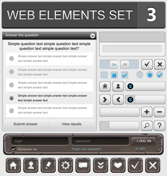 Ensemble d'éléments de conception Web — Image vectorielle