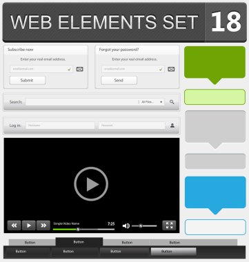 Web tasarım öğeleri kümesi
